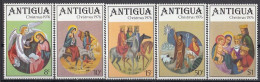 ANTIGUA 442-446,unused - Christmas