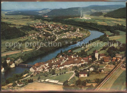 71596949 Hohentengen_Hochrhein Fliegeraufnahme Rheinpanorama Mit Schloss Roettel - Autres & Non Classés