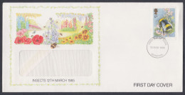 GB Great Britain 1985 Private FDC Bumble Bee, Flower, Flowers, Flora, Insect, Insects, Bees, First Day Cover - Lettres & Documents