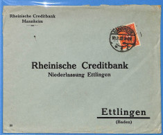 Allemagne Reich 1922 - Lettre De Mannheim - G34090 - Briefe U. Dokumente