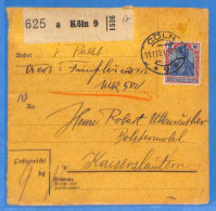 Allemagne Reich 1921 - Carte Postale De Koln - G34055 - Covers & Documents