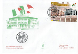 ITALIA 2011 FDC VENETIA CLUB BUSTONE N. 1634 150° ANNIVERSARIO DELLA PROCLAMAZIONE DEL REGNO - FDC