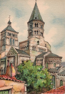 63-Clermont Ferrand-Notre Dame Du Port (XIIe Siècle)- éditeur : M. Barré & J. Dayez - Illustrateur : Barday - 1951 - Clermont Ferrand