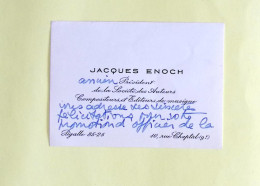 CDV Autographe Jacques ENOCH (1900-1990) EDITEUR De MUSIQUE - Président SACEM - Autres & Non Classés
