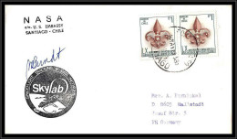 66213 Skylab 14/5/1973 Santiago Chile Chili Signé Signed Autograph Espace Space Lettre Cover - Amérique Du Sud