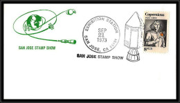 66147 Copernicus 21/7/1973 San Jose Stamp Show USA Espace Space Lettre Cover - United States