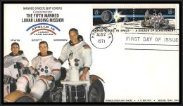 66080 Apollo 15 Fifth Manned Lunar Landing Mission 2/8/1971 USA Espace Space Lettre Cover - United States