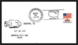 66052 Midaphil'76 Kansas City Isap 26/9/1976 USA Espace Space Lettre Cover - United States