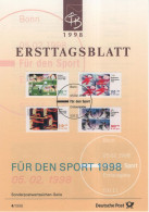 Germany Deutschland 1998-04 Fur Den Sport, Fussball Football Rowing Skiing, Canceled In Bonn - 1991-2000