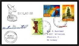66007 Skylab 4 Launch 16/11/1973 Choconta Colombie Colombia Signé Signed Autograph Espace Space Lettre Cover - Amérique Du Sud