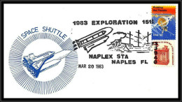 65918 Challenger Sts 6 Naplex 83 Naples 20/3/1983 USA Espace Space Shuttle Lettre Cover - Stati Uniti