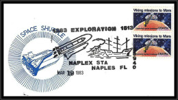 65916 Challenger Sts 6 Naplex 83 Naples 19/3/1983 USA Espace Space Shuttle Lot 2 Lettre Cover - Stati Uniti