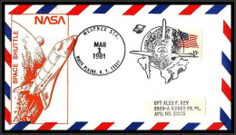 65887 Apollo 10th Anniversary Wespnex Cachet Noir 1/3/1981 White Plains USA Espace Space Lettre Cover - Stati Uniti