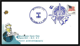 65888 Apollo 10th Anniversary Wespnex Cachet Violet 1/3/1981 White Plains Achievements USA Espace Space Lettre Cover - Stati Uniti