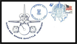65883 Apollo 10th Anniversary Wespnex Cachet Bleu 27/2/1981 White Plains USA Espace Space Shuttle Mission Lettre Cover - Stati Uniti