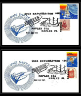 65917 Challenger Sts 6 Naplex 83 Naples 20/3/1983 USA Espace Space Shuttle Lettre Cover - Stati Uniti