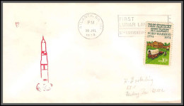 65833 Apollo 11 First Lunar Landing 5th Anniversary 20/7/1974 Atlanta USA Espace Space Lettre Cover - Stati Uniti