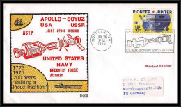 65845 Apollo Soyuz 24/7/1975 USA-USSR Russia Espace Space Lettre Cover - Stati Uniti