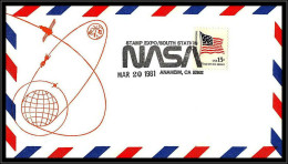65830 Columbia Sts-1 Nasa Anaheim Station 20/3/1981 USA Espace Space Lettre Cover - Stati Uniti