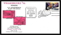 65782 Thamespex'74 New London Hono's Us Achievements 24/10/1974 USA Skylab Espace Space Lettre Cover - Stati Uniti