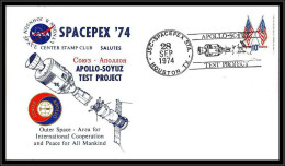 65777 Spacepex'74 Apollo Sojus Soyuz Houston 28/9/1974 USA Espace Space Lettre Cover - Stati Uniti