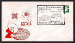 65762 Apollo Soyuz 10th Anniversary 20/7/1985 Trevose USA Ussr Espace Space Lettre Cover - Stati Uniti