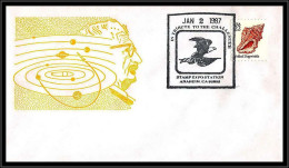 65597 A Tribute To The Challenger Anaheim 2/1/1987 Aigle Eagle USA Espace Space Lettre Cover - United States