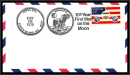 65617 Stipex 10th Anniversary Apollo 11 Staten Island 20/5/1979 USA Espace Space Lettre Cover - United States
