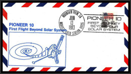 65528 Pioneer First Journey Beyond Our Solar System 13/6/1983 Moffett Mountain View USA Espace Space Lettre Cover - Etats-Unis