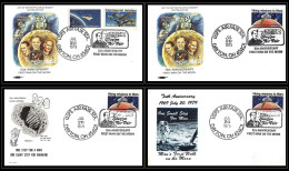 65634 10th Years Anniversary Apollo 11 USPS Air Fair Dayton 20/7/1979 USA Espace Space Lot 4 Lettre Cover - United States