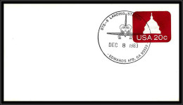 65457 Colombia Sts 9 Landing 8/12/1983 Edwards USA Espace Space Entier Stationery - Etats-Unis