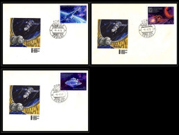 65433 Cosmos N°3825/3827 FDC 5/4/1972 Espace Space Russie Russia Urss USSR Lot 3 Lettre Cover - Russie & URSS