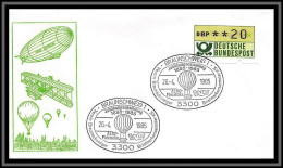 67381 ATM Braunschweig 26/4/1985 Aerophilatelie Allemagne Germany Bund Ballon Balloon Espace Space Lettre Cover - Airships