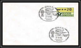 67379 Berlin 27/10/1984 Airphila 84 Concorde Allemagne Germany Bund Ballon Balloon Espace Space Lettre Cover - Airships