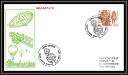 67373 Coupe Gordon Bennett Genève 28-29/9/1985 Suisse Helvetia Ballon Balloon Espace Space Lettre Cover - Airships