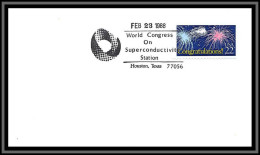 67209 World Congress On Superconductivity Station Houston 22/2/1988 USA Espace Space Lettre Cover - Etats-Unis