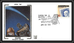 67140 Lisda 86 Salutes The Return Of Halley's Comet 12/4/1986 USA Espace Space Lettre Cover - Etats-Unis