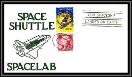 67111 Spacelab Our Spaceship Landed On Earth 26/7/1982 USA Espace Space Shuttle Lettre Cover - Etats-Unis