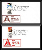 67144 Colopex Columbus Station 11/4/1986 In Memoriam Challenger 7 USA Espace Space Shuttle Lot 2 Lettre Cover - Etats-Unis