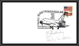 67015 Alpex 16/10/1981 Albuquerque USA Espace Space Shuttle Lettre Cover - United States