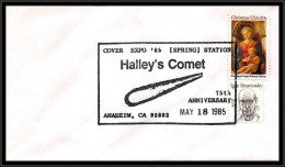 66992 Halley's Comet 75th Anniversary Anaheim 18/5/1985 USA Espace Space Lettre Cover - United States
