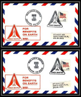 67010 Philafair Denver 13-14/3/1981 USA Espace Space Shuttle Lot 2 Dates Lettre Cover - United States