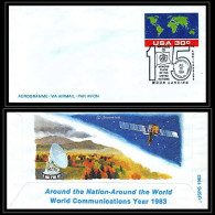 66982 15 Years Of Apollo 11 Moon Landing Wapakoneta 20/7/1984 USA Espace Space Aerogramme Stationery - Etats-Unis