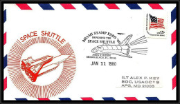 66888 Miami Stamps Expo 80 11/1/1980 USA Espace Honoring The Space Shuttle Lettre Cover - Etats-Unis