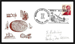 66872 Apollo 11 Moon Mission Detroit Michigan 17/3/1979 USA Espace Space Lettre Cover - Etats-Unis