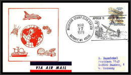 66875 Apollo 11 Moon Mission Detroit Michigan 17/3/1979 USA Espace Space Lettre Cover - Etats-Unis