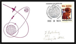 66842 Los Angeles 2/12/1979 Olympics Via Satellite Jeux Olympiques (olympic Games) Usa Espace Space Lettre Cover - Etats-Unis