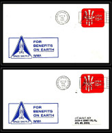 66895 Kennedy 3-12/12/1980 USA Espace Space Shuttle Center Nasa Lot 2 Entier Stationery - Etats-Unis