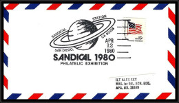 66814 Sandical Station 12/4/1980 San Diego USA Espace Space Lettre Cover - United States
