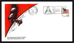 66762 10th Anniversary Of Apollo 11 20/7/1979 USA Espace Kennedy Space Center Lettre Cover - United States